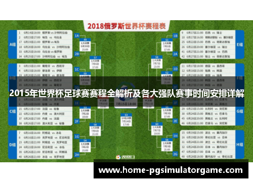 2015年世界杯足球赛赛程全解析及各大强队赛事时间安排详解