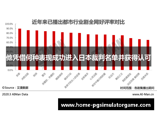 他凭借何种表现成功进入日本裁判名单并获得认可